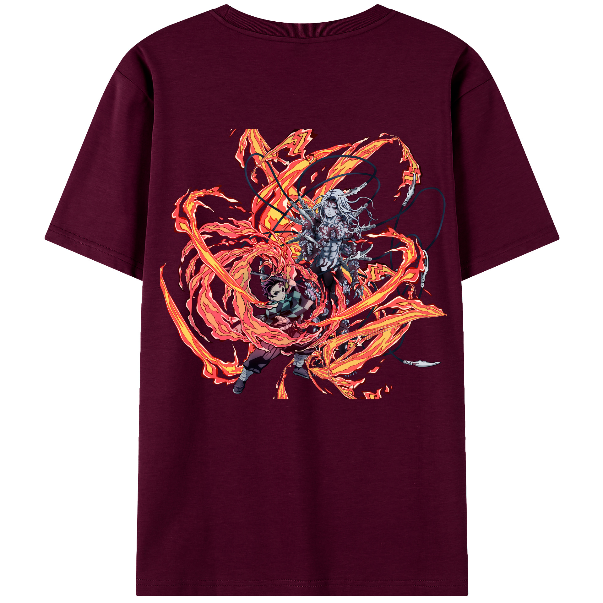 （画像用） 鬼滅の刃 竈門 炭治郎／かまど たんじろう Kamado Tanjirou レディース半袖Tシャツ(バックプリント)